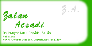 zalan acsadi business card